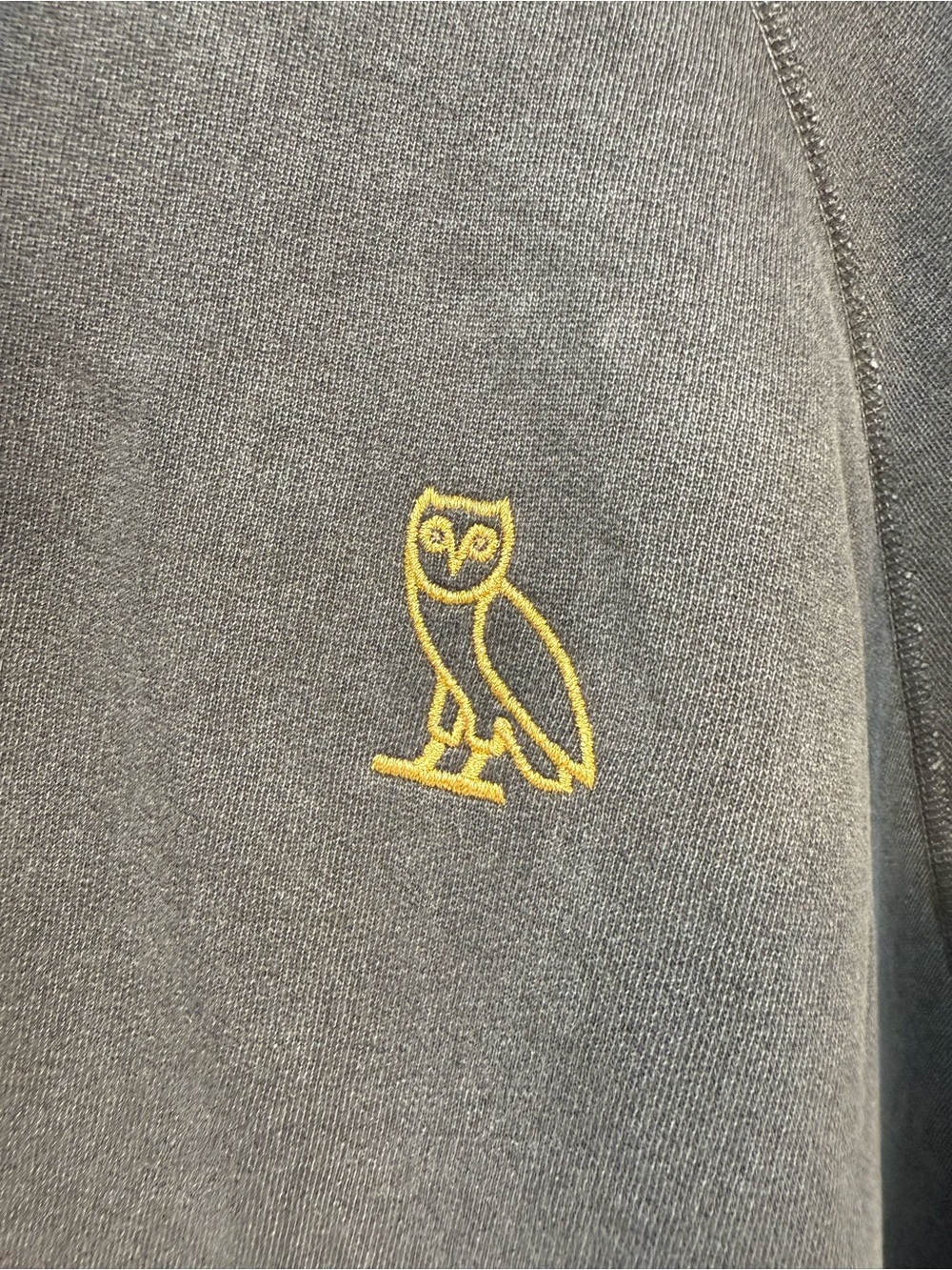 OVO faded black Hoodie with Gold Owl Logo - Picture 5 of 6